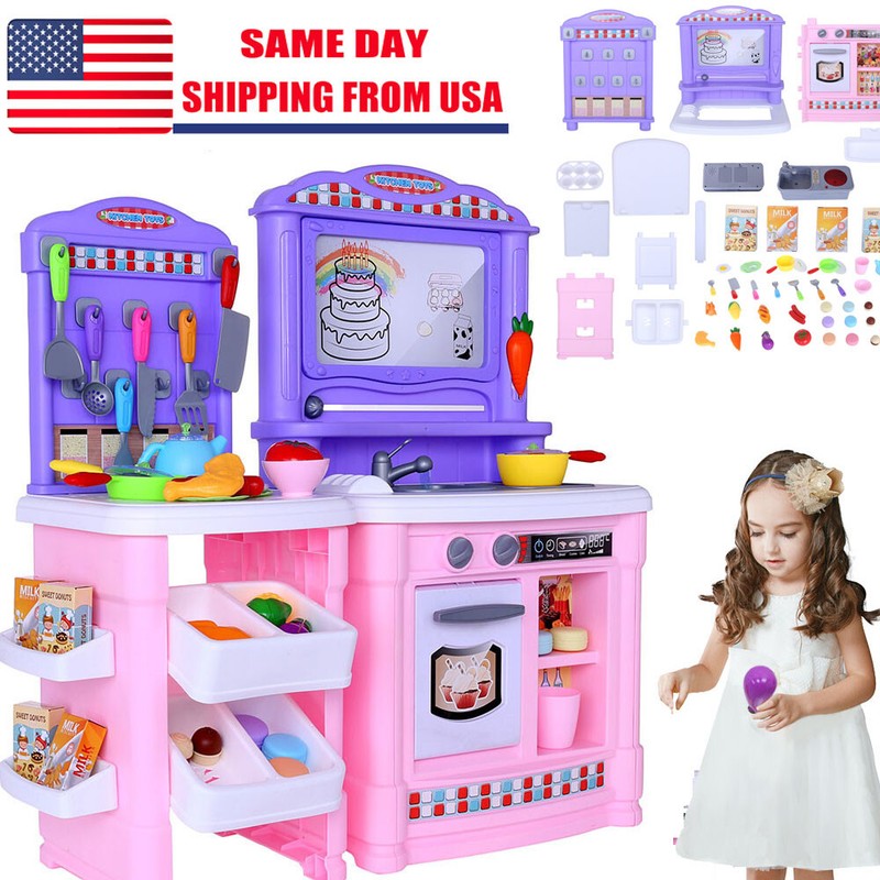 Play Food Sets For Kids Kitchen Cooking Kid Toy Pretend Children