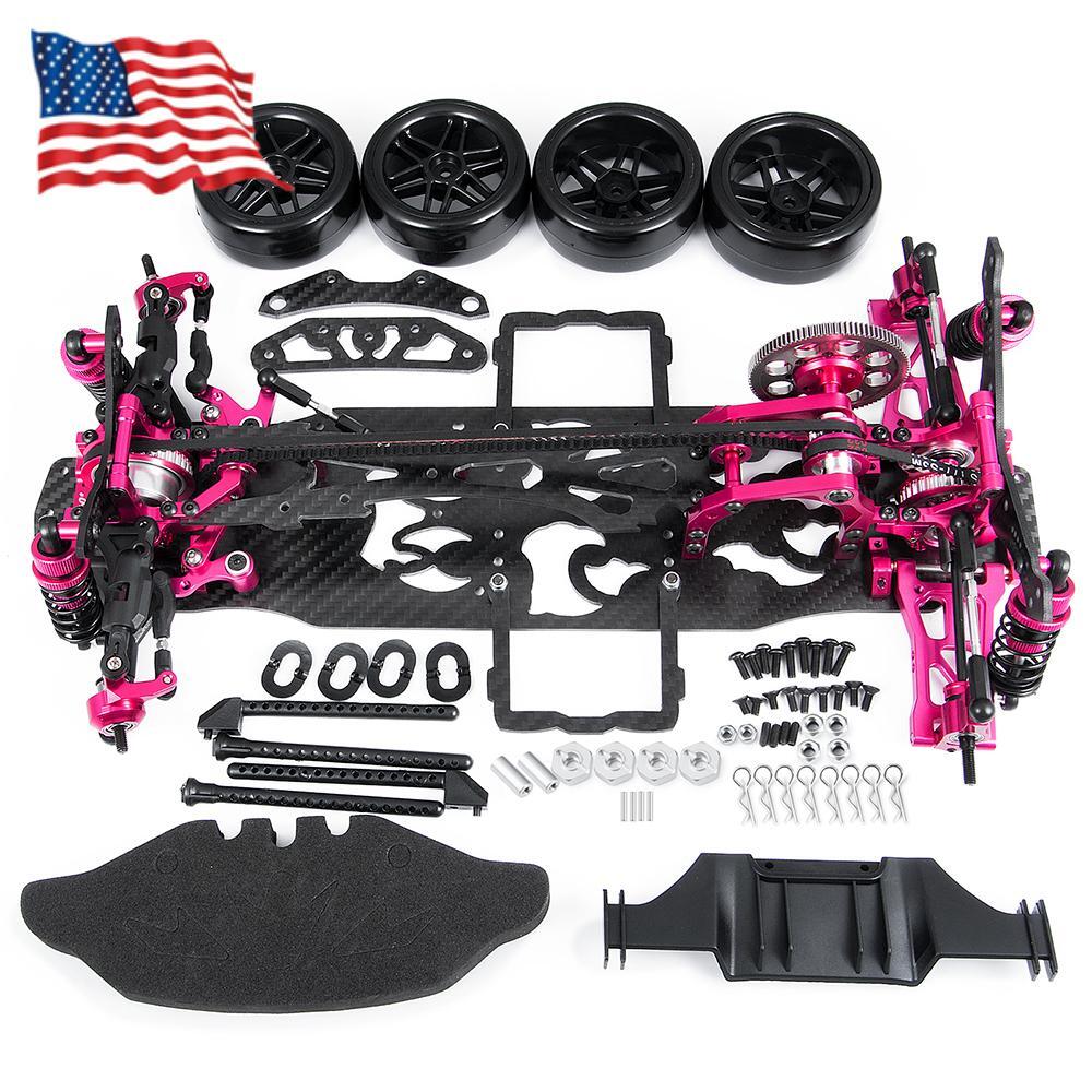 CNC Metal carbon frame For 3Racing Sakura D4 AWD 1/10 RC
