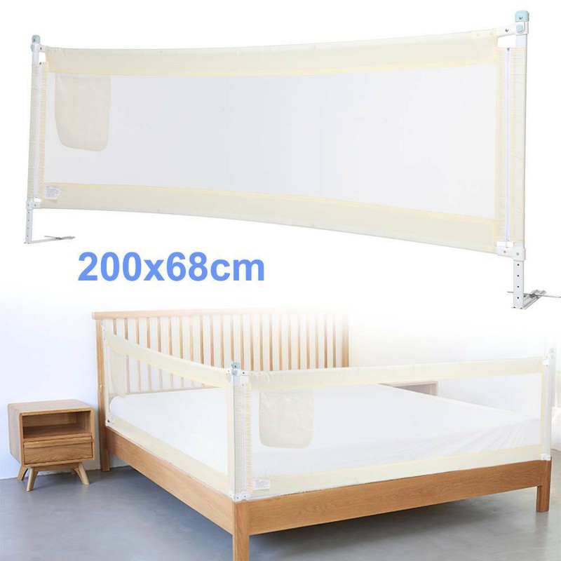 200×68cm Nachtzaun Fallschutz Safety Tragbar Verstellbar Infant Bettgitter