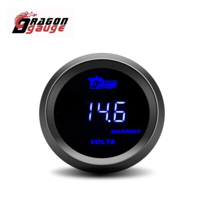2''52mm Voltmeter Car Meter Volt Gauge Blue LED Digital Display 12V Car Universal