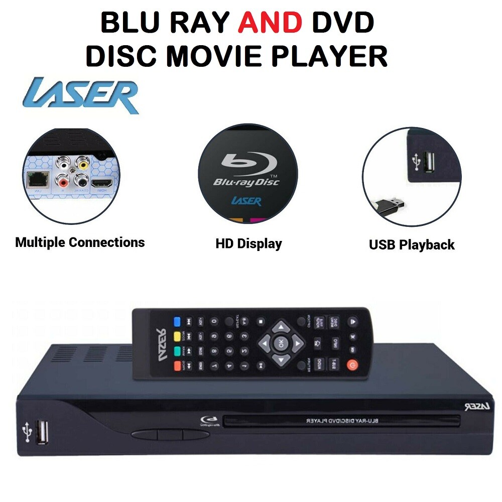 Blu Ray DVD Player Region Free Multi Region CD Media Player USB HDMI 1080p NEW eBay