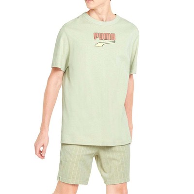 

Puma Downtown Logo Футболка с круглым вырезом и короткими рукавами Мужские повседневные топы размера  53367, Зеленый, Puma Downtown Logo Crew Neck Short Sleeve TShirt