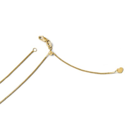 Pre-owned Superdealsforeverything Real 14kt Yellow Gold Adjustable .9mm Box Chain; 30 Inch; Lobster Clasp