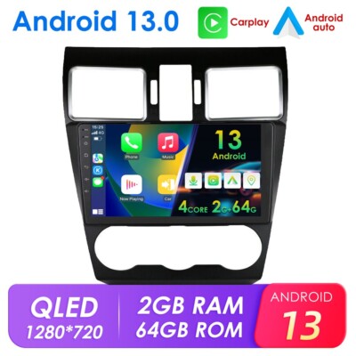 2+64GB Carplay Android 13 Car Stereo Radio GPS For Subaru XV Crosstrek 2016-2017