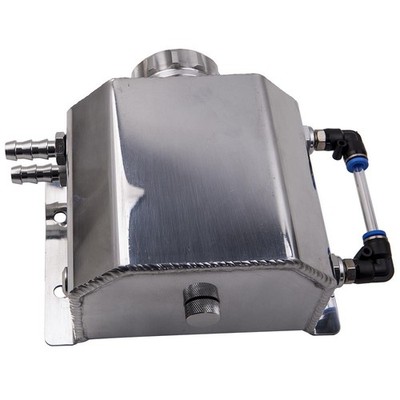 Aluminium Coolant Tank 1000ml ( 1L) Oil Catch Can Breather Coolant Overflow Tank
