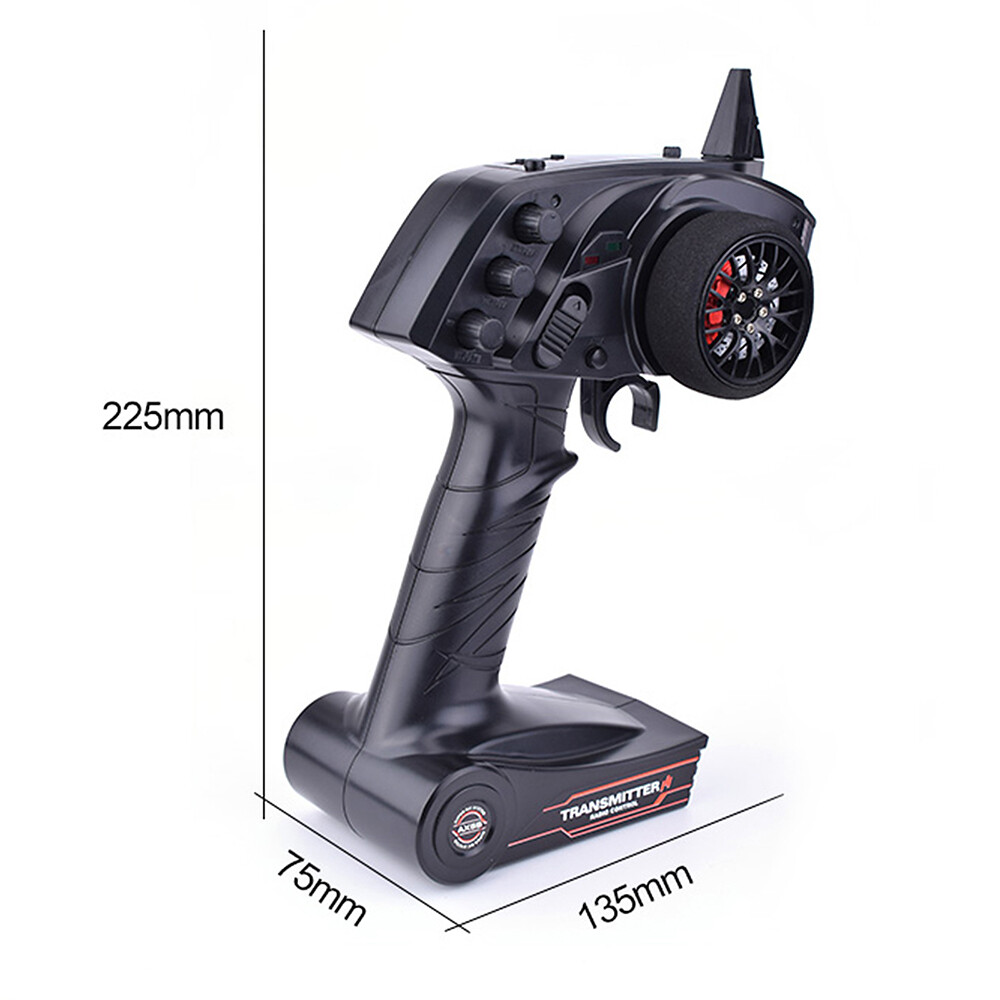 AUSTAR AX5S 2.4G 3CH Transmitter with AX-5X Receiver 10A ESC for 1/10 1/8 RC Car