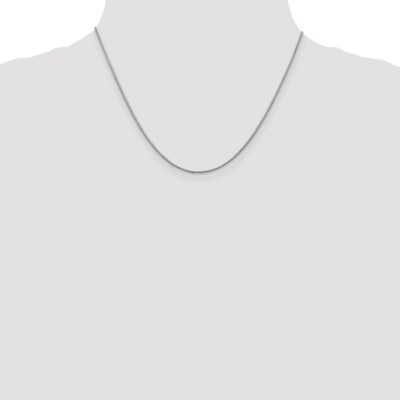 Pre-owned Superdealsforeverything Real 14kt White Gold 1mm Round Snake Chain; 18 Inch; Lobster Clasp