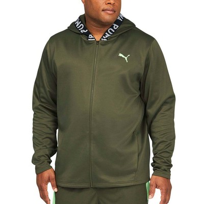 

Puma Train Pwr Fleece Full Zip Hoodie Большие высокие мужские зеленые пальто Куртки Outerwea, Зеленый, Puma Train Pwr Fleece Full Zip Hoodie Big Tall