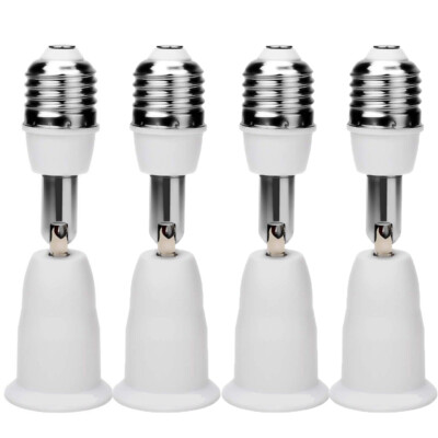 4 Pack Adjustable Vertical 90° E26/E27 Light Socket Extender 4.5 Inch Extension