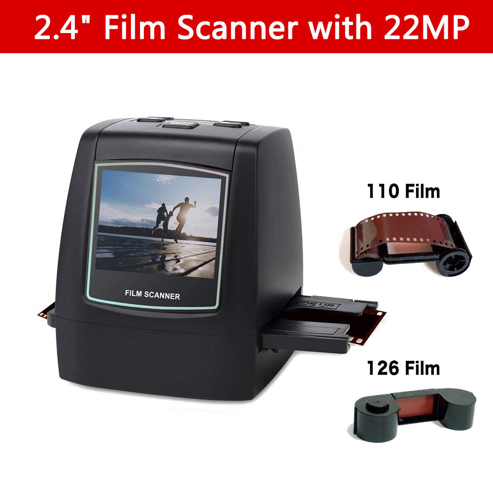 22MP Film Scanner 35mm/135, 110, 126KPK 2.4" Allin one Scanner