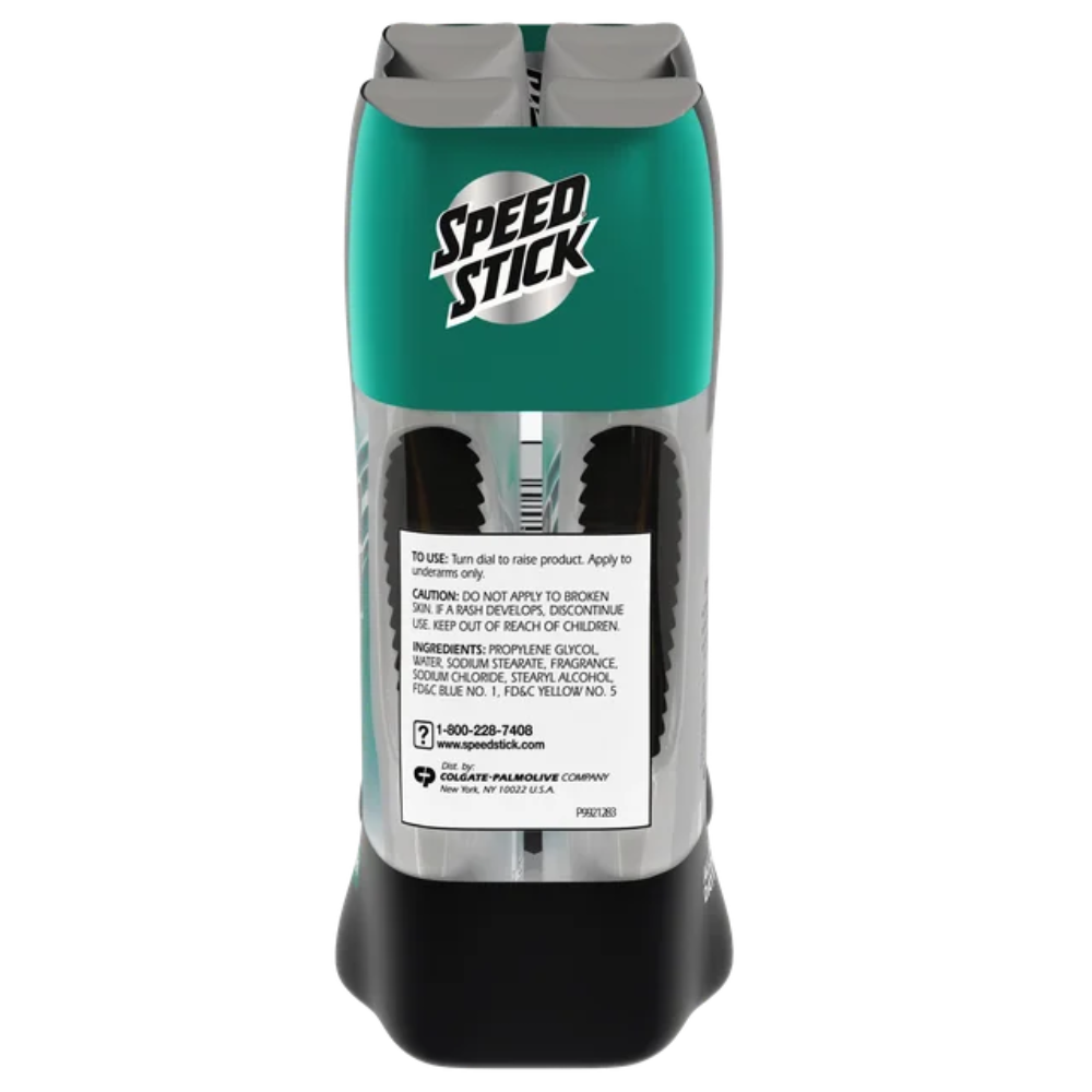 Speed Stick Deodorant for Men, Aluminum Free, Regular - 3 Ounce (4 Pack)