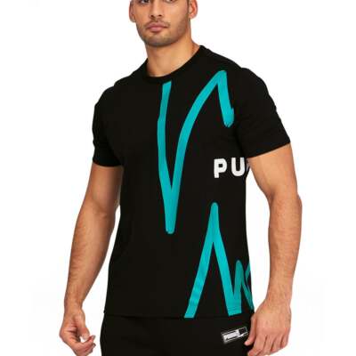 

Футболка Puma Franchise Graphic Basketball Crew Neck Tshirt Mens Size  Casual 530480-01, Черный, Puma Franchise Graphic Basketball Crew Neck TShirt