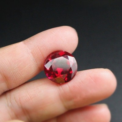 Ruby Round Faceted Gemstone Brilliant Cut Ruby Gem Multiple Sizes to Choose C08R