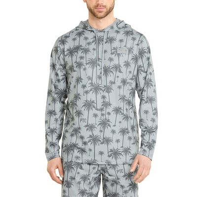 

Puma Ptc X Легкий пуловер с капюшоном с ладонями Мужская серая повседневная верхняя одежда 53687501, Grey