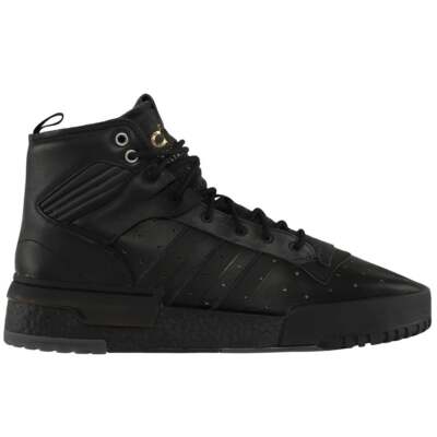 Adidas Rivalry Rm Высокие мужские кроссовки Размер 5 D Повседневная обувь AH2455, Черный, adidas Rivalry Rm High Top