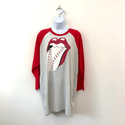 Next Level Baseball Shirt Baseball Rolling Stone Tongue Design NWT Size 2X