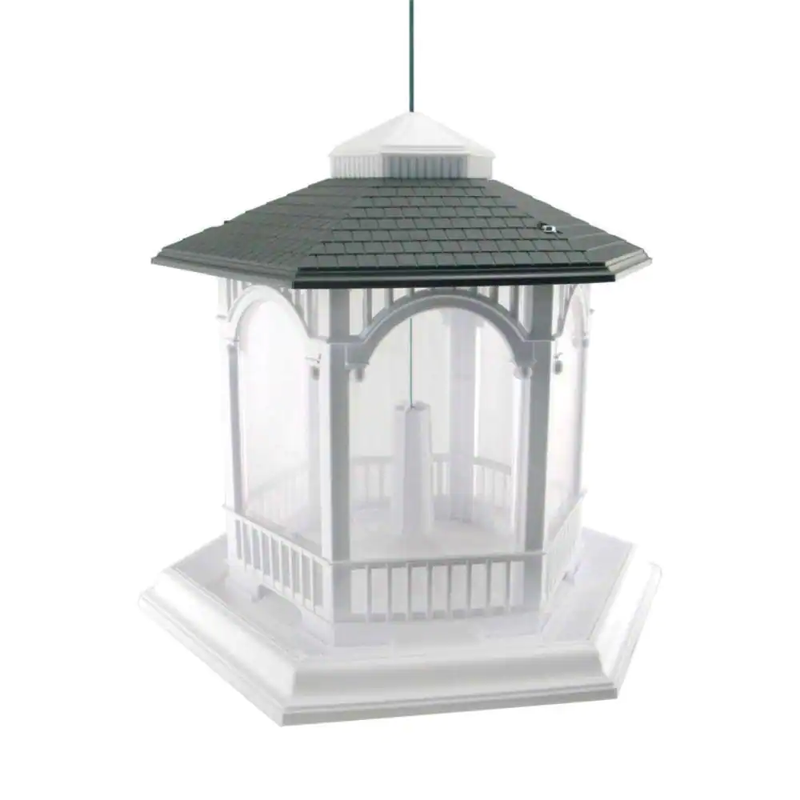 S Plastic Deluxe Gazebo Bird Feeder 6-ports, 10lb Capacity