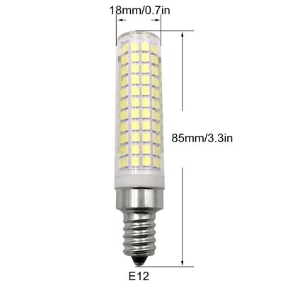 1PC 15W LED Bulb E11 E12 E14 BA15D 110V 220V 136 LED 2835 Ceramic Light Dimmable