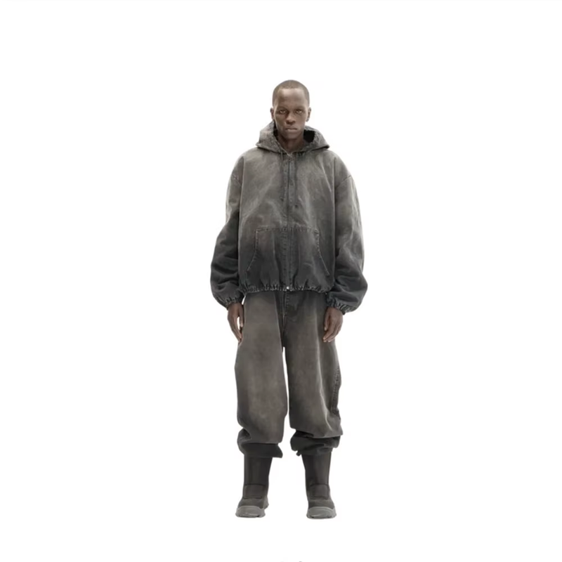 Yeezy JC-09 Jacket Black Men's Hooded Full Zip Jackets Heavyweight