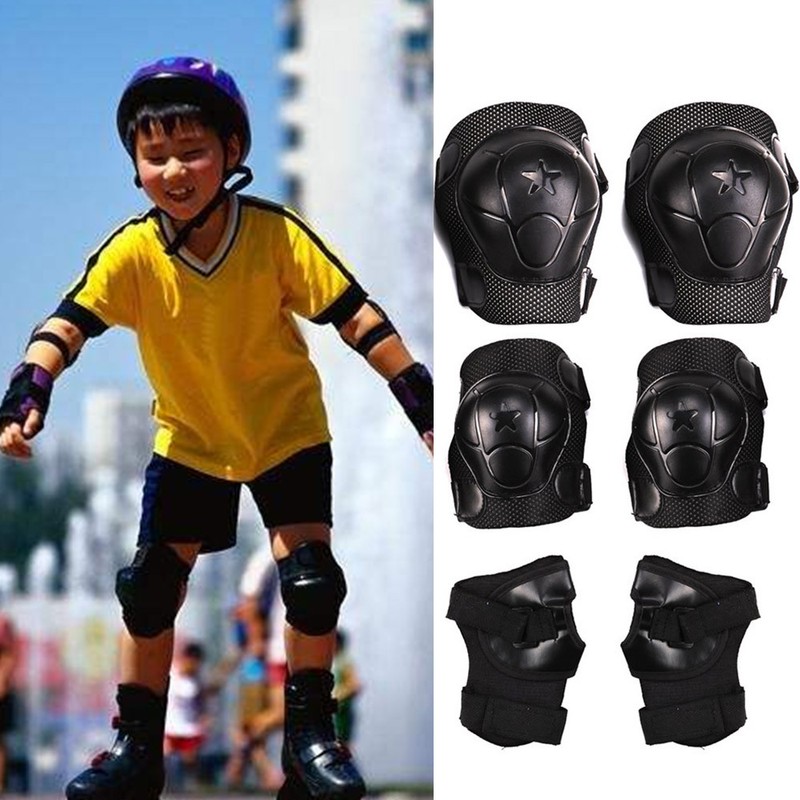 6X Kinder Schutzausrüstung Sport Protektoren Knieschoner Schonerset DE