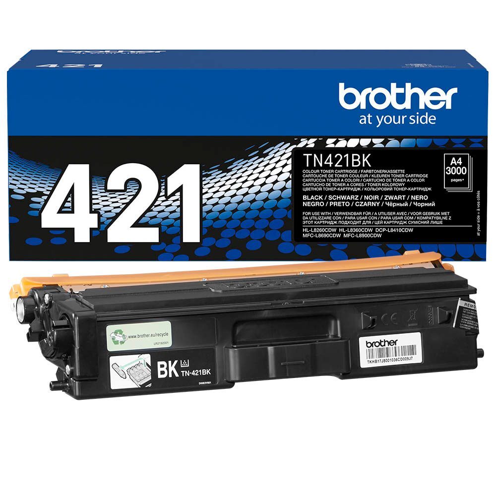  brother TN-421 BK Schwarz Toner Original  ca. 3000 Seiten black TN 421 BK