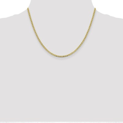 Pre-owned Skyjewelers Real 10kt Yellow Gold 2.4mm Flat Anchor Chain; 18 Inch; Lobster Clasp