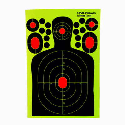 Adhesive Target Shooting Range Paper Target silhouette reactive paper targets