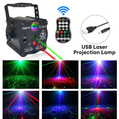 1024Pattern LED RGB Laser Stage Light Projector DJ Disco KTV Show Party Lighting