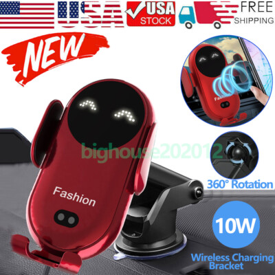 Automatic Clamped 10W Wireless Car Charger Mount Air Vent Phone Holder