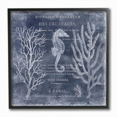Stupell Industries Vintage European Seahorse Design, Designed by Deborah Deve...