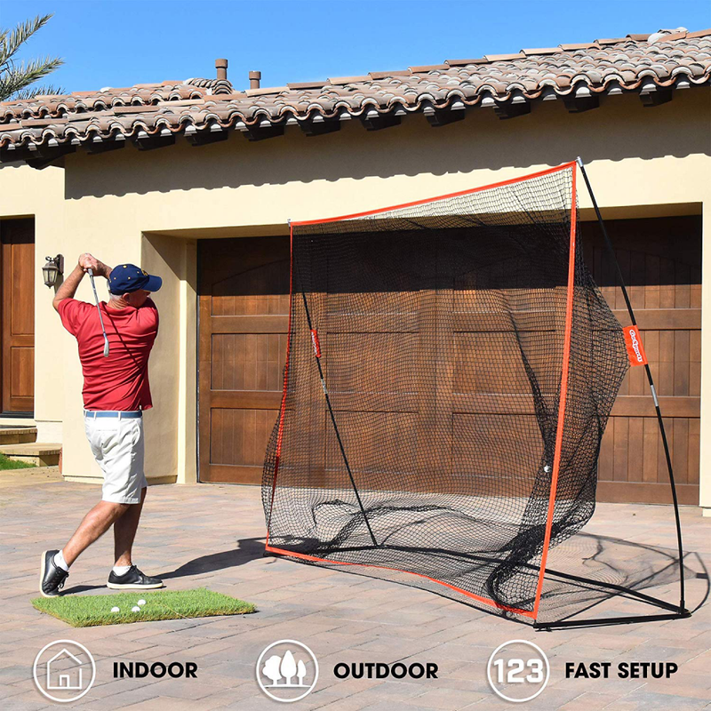 Rukket 10x7ft Haack Golf Net | Practice Driving Indoor and Outdoor | Golfing at