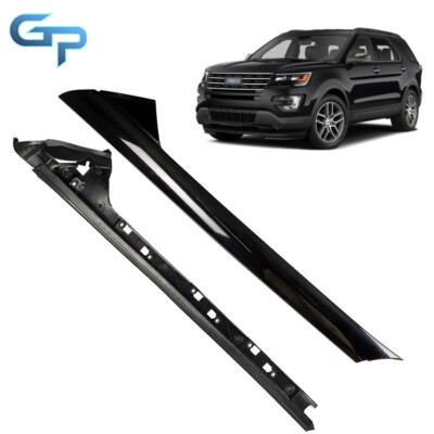 For 11-19 Ford Explorer Pair Windshield A-Pillar Molding Trim Right Side BLK