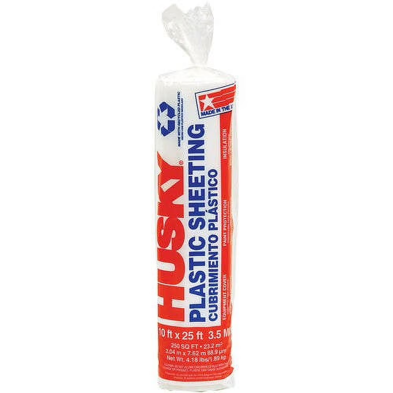 3.5 Mil Clear Plastic Sheeting, 10 Ft. X 25 Ft.