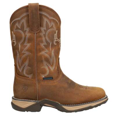 

Ariat Anthem Deer Водонепроницаемые ковбойские женские коричневые повседневные ботинки с квадратным носком 100425, Коричневый, Ariat Anthem Deer Waterproof Square Toe Cowboy