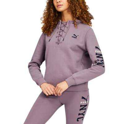 

Женская толстовка с капюшоном Puma Nyc, размер , повседневная верхняя одежда 536332-18, Бежевый