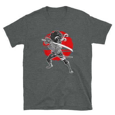Japanese Afro Samurai Female Bushido Warrior Code Swordsmen Anime Manga Gift Tee