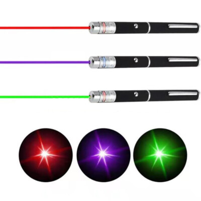 3 Packs 900Mile Laser Pointer Pen Green Blue Red Light Visible Beam Lazer
