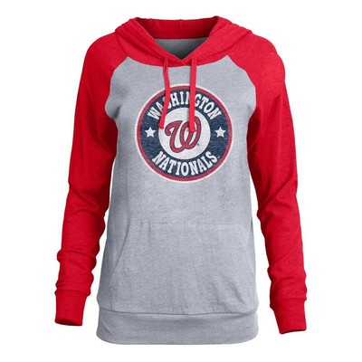 Женская легкая футболка с капюшоном MLB Washington Nationals, лицензированная командой, S
