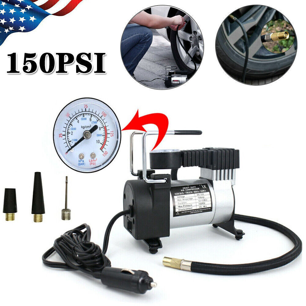 150 PSI Heavy Duty Electric Car Truck Van Tyre Tire Inflator Air Compressor Pump