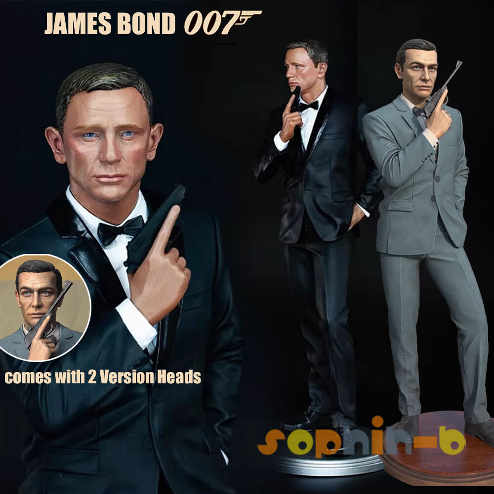 James Bond 007 2 Heads Resin Model Kit Unpainted 3d Printed