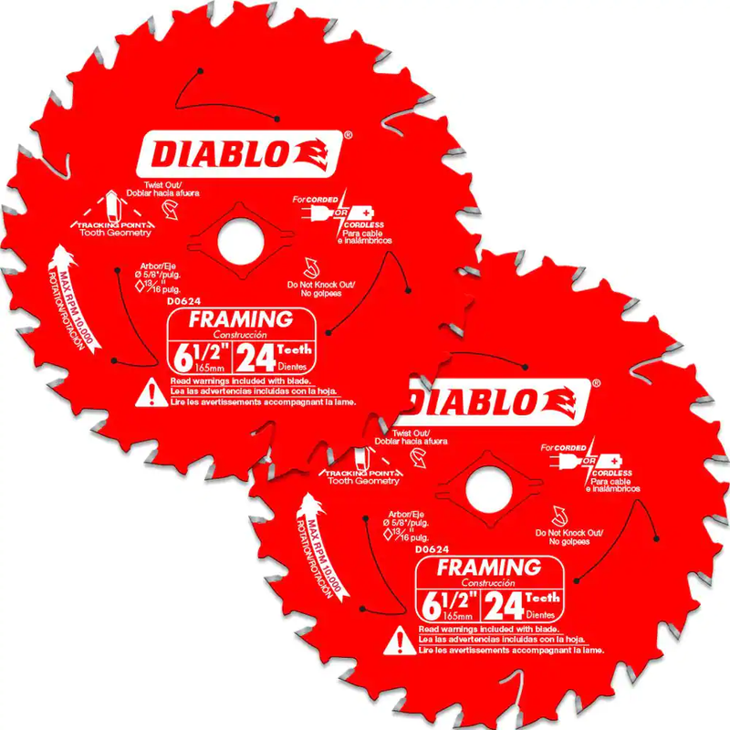 Tracking Point 6-1/2 In. X 24-Tooth Framing Circular Saw Bla
