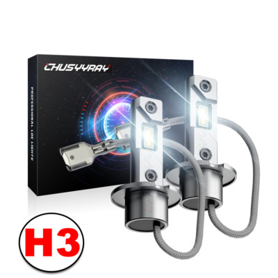 2pcs H3 LED Fog Light Bulbs Conversion Kit Conversion kit Super Bright 6500K