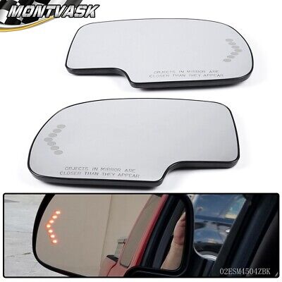 Fit For 03-2007 Chevy GMC Cadillac Mirror Glass Heated Turn Signal Left & Right