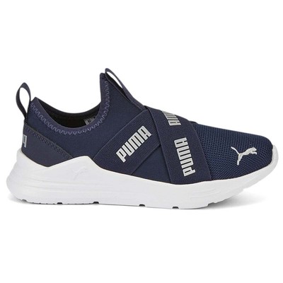 

Puma Wired Run Flash Slip On Running Youth Boys Синие кроссовки Спортивная обувь 38, Синий, Puma Wired Run Flash Slip On Running Youth