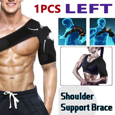 Left Shoulder Brace Rotator Cuff Pain Relief Support Belt