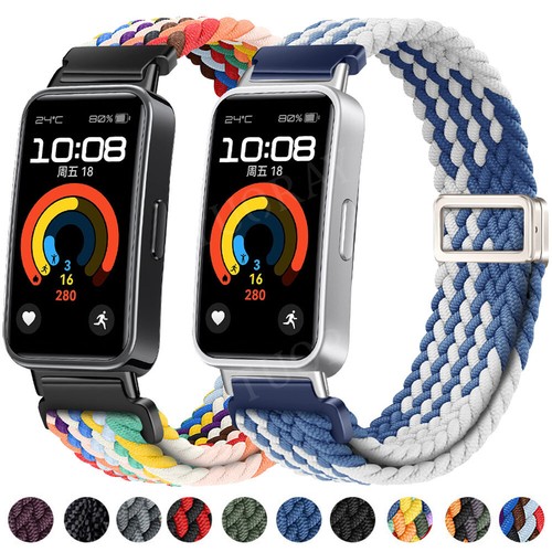Magnetisch Ersatzarmband Für Huawei Band 8/9/10 - Nylon, Elastisch, Waschbar, Mehrfarbig