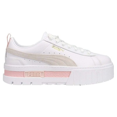

Puma Mayze Leather Perforated Platform Женские белые кроссовки Повседневная обувь 38198, Белый, Puma Mayze Leather Perforated Platform