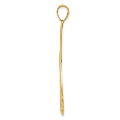Pre-owned Superdealsforeverything Real 14kt Yellow Gold Filigree Moon Pendant