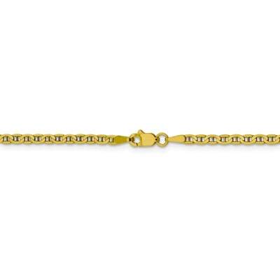 Pre-owned Superdealsforeverything Real 10kt Yellow Gold 2.4mm Flat Anchor Chain; 16 Inch; Lobster Clasp