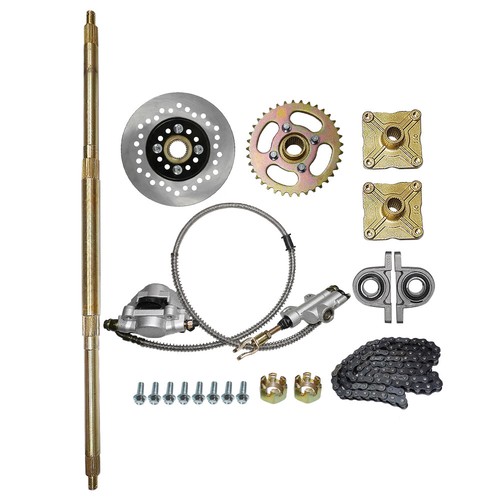 Drift Trike Go Kart 32" Rear Live Axle Kit Brake Assembly Sprocket Wheel Hub ATV